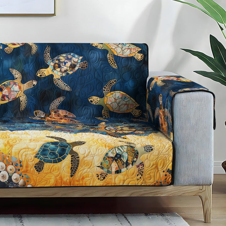 Quilted sofa cover with coastal dream NCU0PT1073