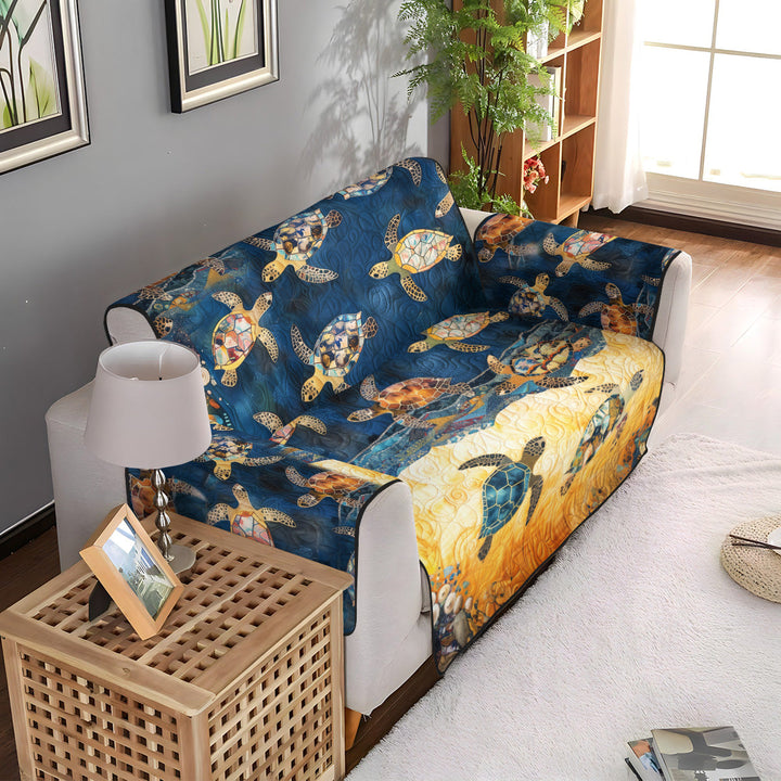Quilted sofa cover with coastal dream NCU0PT1073