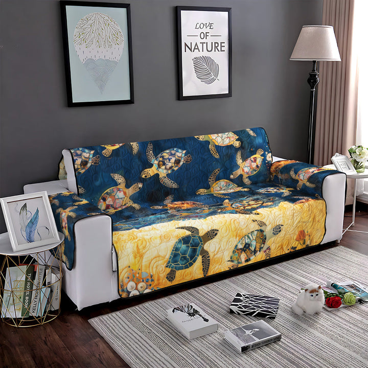 Quilted sofa cover with coastal dream NCU0PT1073