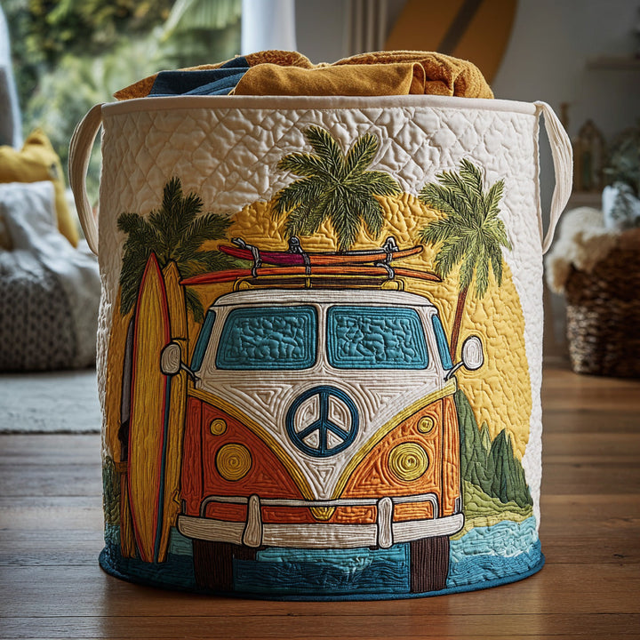 Colorful Quilted Laundry Basket in Hippie Style NCU0QN026