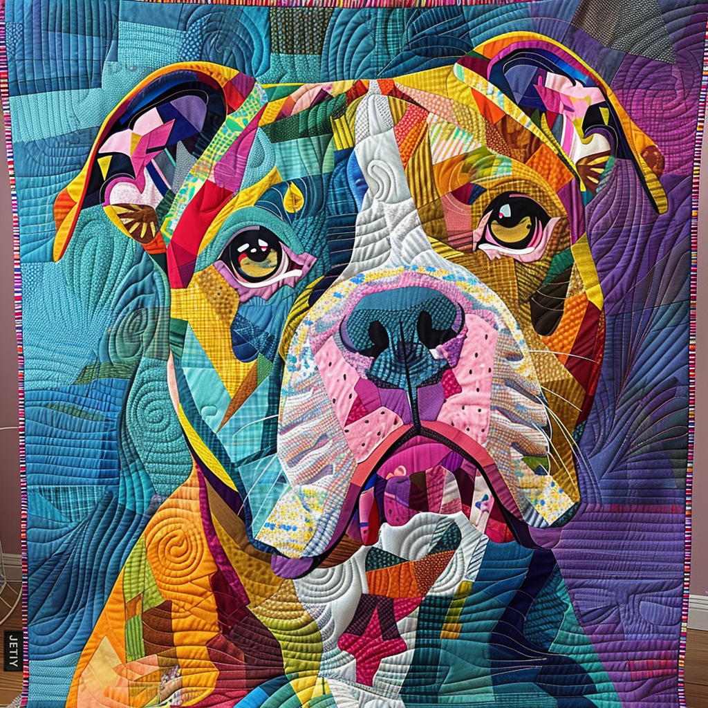 Charm Pup Colorburst Quilted Blanket NCU0DV1643
