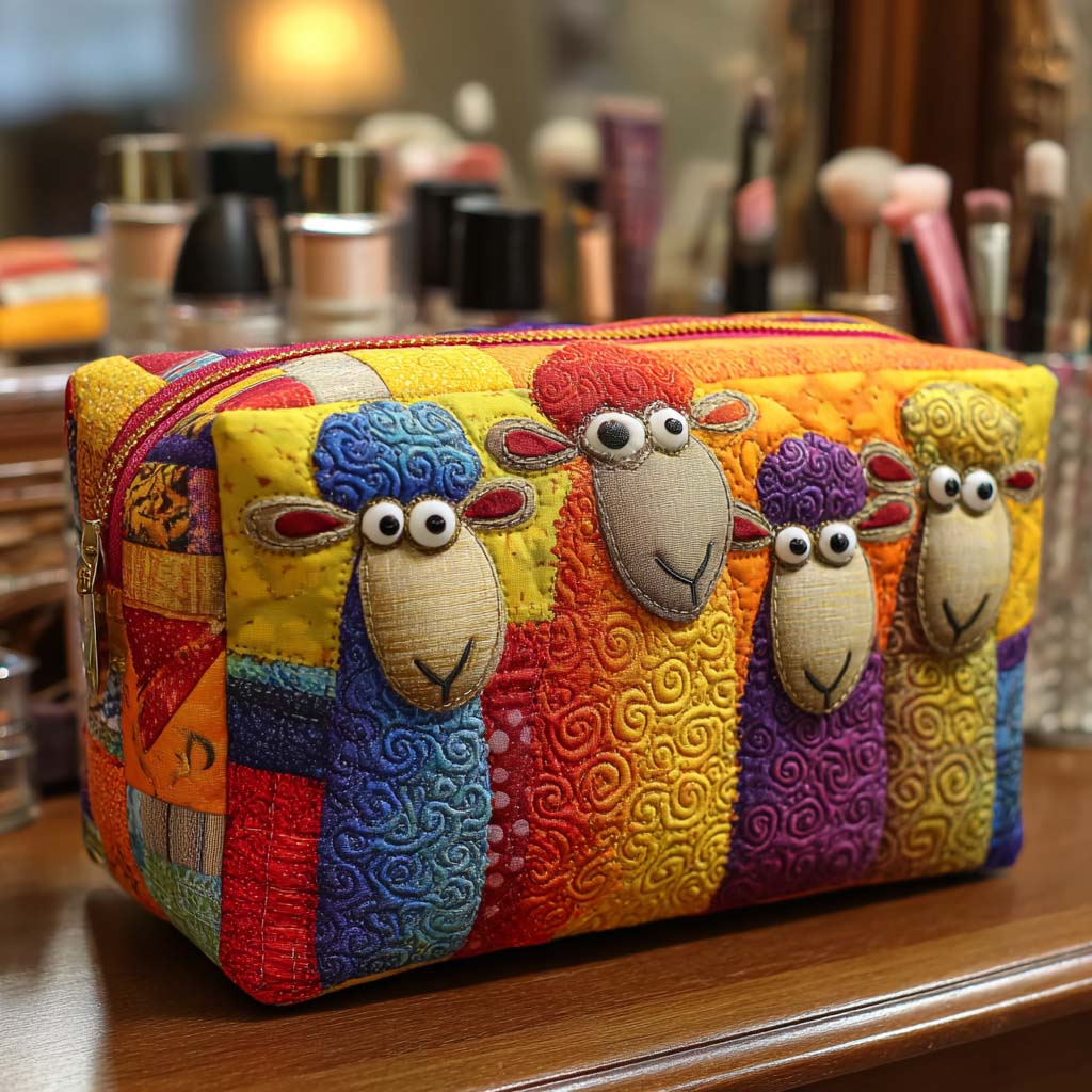 Quilted beauty case with colorful pattern NCU0NT10383