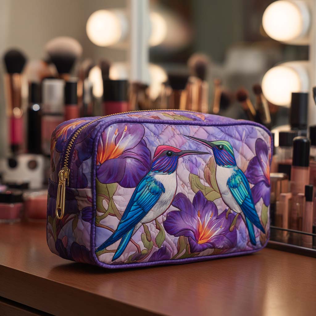 Quilted beauty case with colorful wings NCU0NT10159