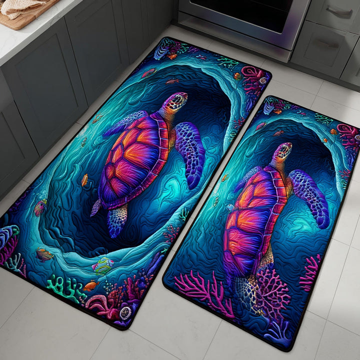 Non-slip kitchen rug with coral reef NCU0TD1436