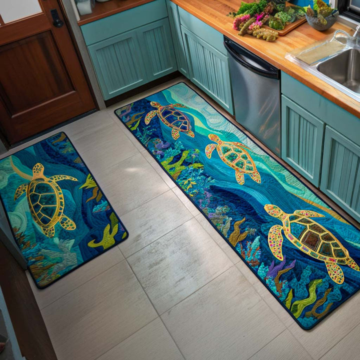 Non-slip kitchen rug with coral barrier NCU0NT11124