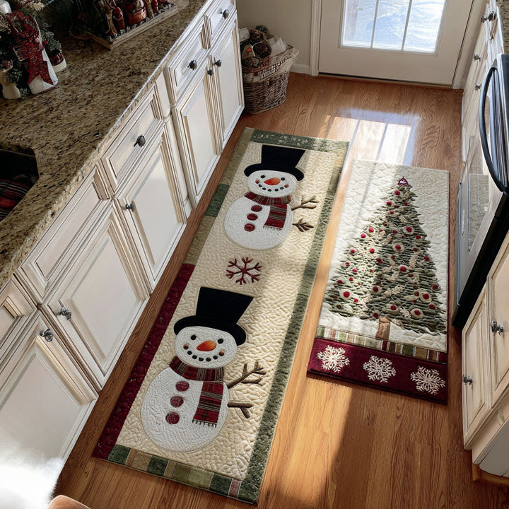 Winter Non-Slip Kitchen Mat with Cozy Cabin NCU0PT10149