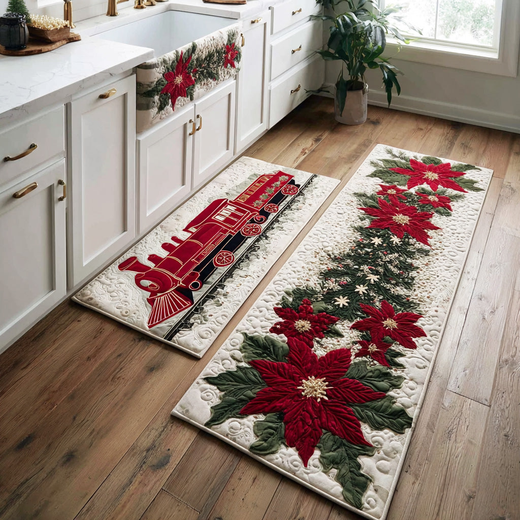 Non-slip Christmas Kitchen Rug with Festive Atmosphere NCU0TD1731