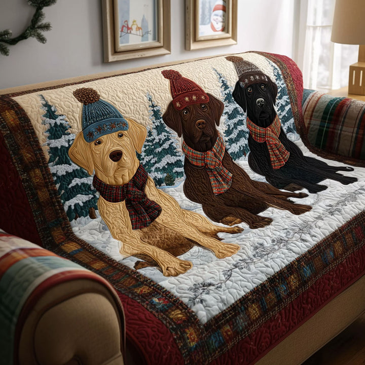 Quilted Sofa Cover with Labrador Retriever NCU0VT339