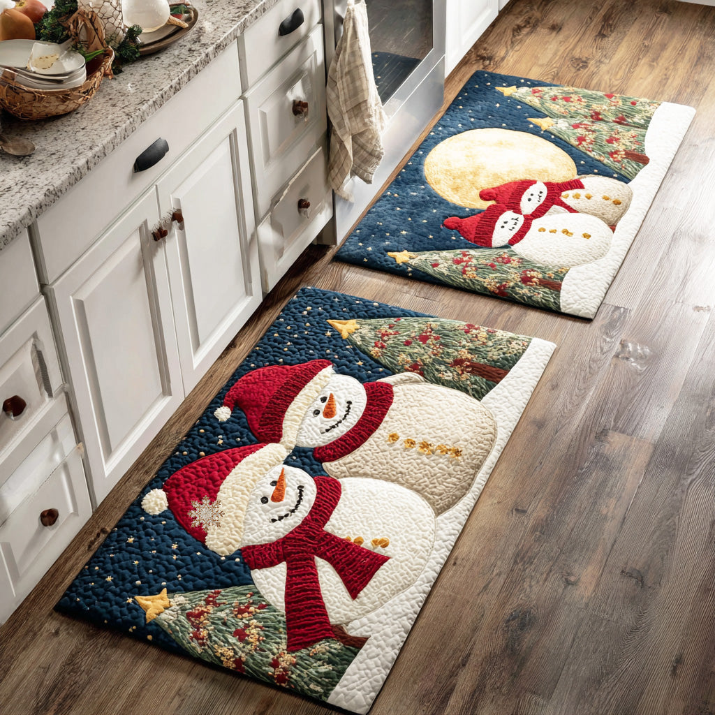 Cozy Snow Friend Kitchen Mat NCU0TD1693