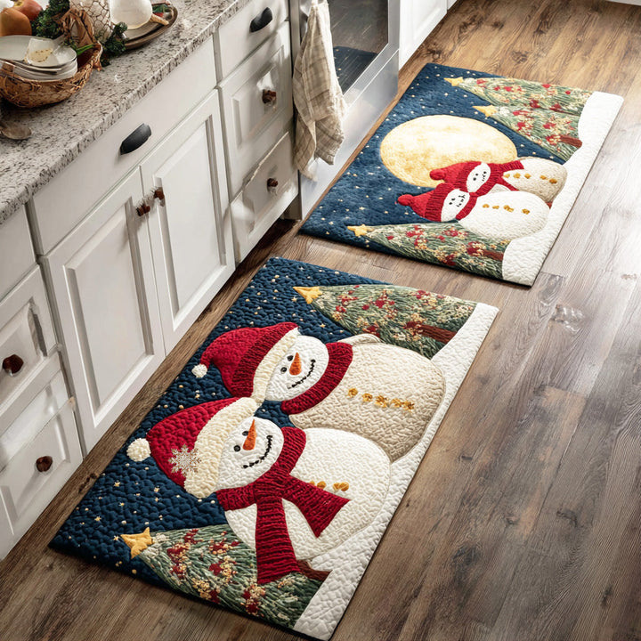 Cozy Snow Friend Kitchen Mat NCU0TD1693