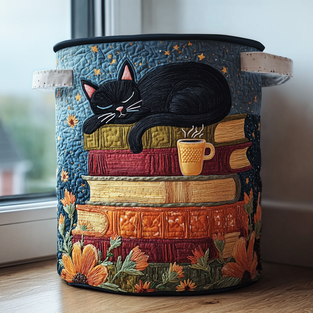 Quilted Cat-Shaped Laundry Basket NCU0QN014