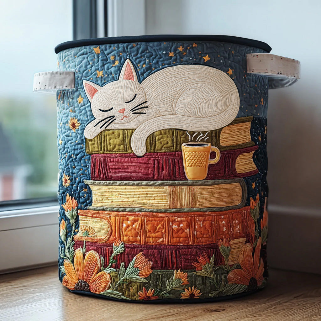 Quilted Cat-Shaped Laundry Basket NCU0QN014