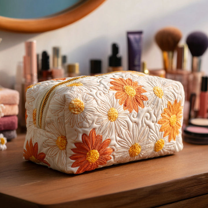 Quilted beauty case with floral pattern NCU0PT9194