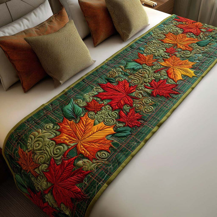 Striped Maple Leaf Bedspread Danzerine NCU0NT8440