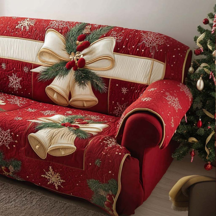 Quilted sofa cover with Christmas pattern NCU0VT301