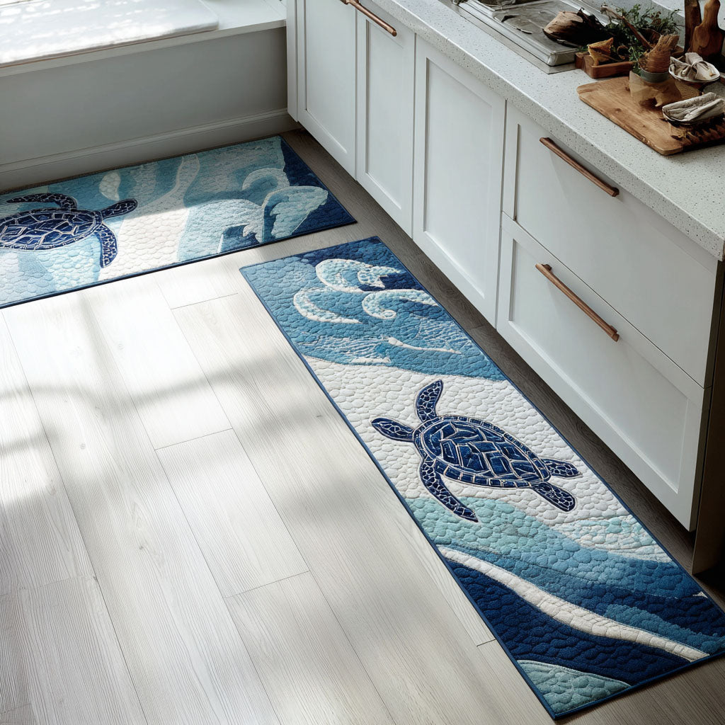 Non-slip kitchen mat with deep blue sea NCU0PT10164