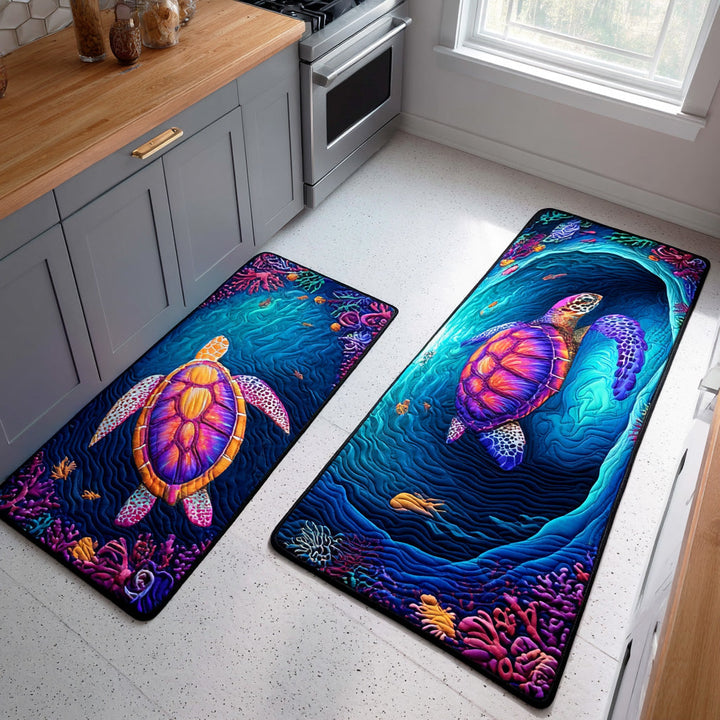Non-slip kitchen rug with deep blue sea NCU0TD1437