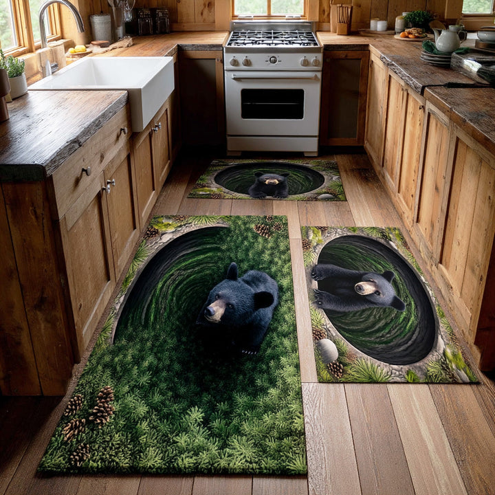 Non-slip kitchen rug with forest strength NCU0TD1423