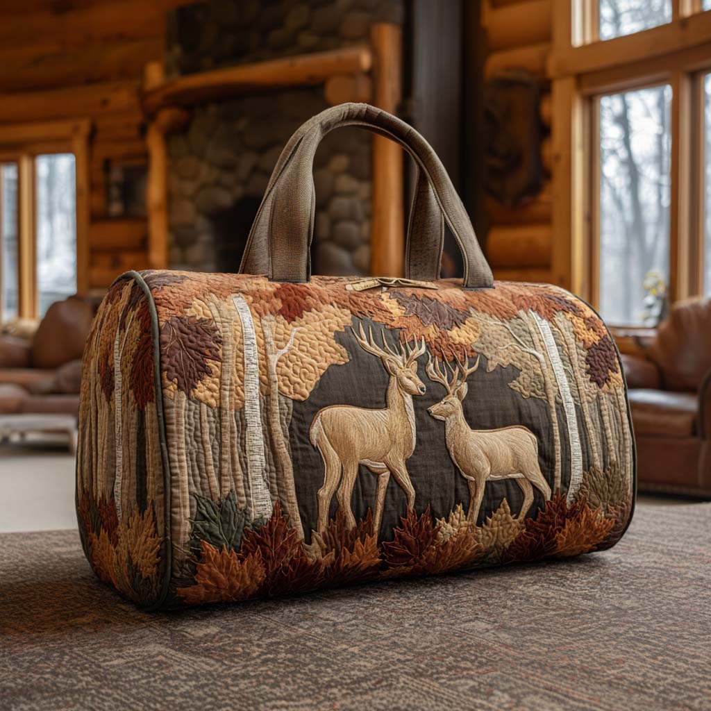 Quilted Travel Bag with Deer in the Woods NCU0NT10451