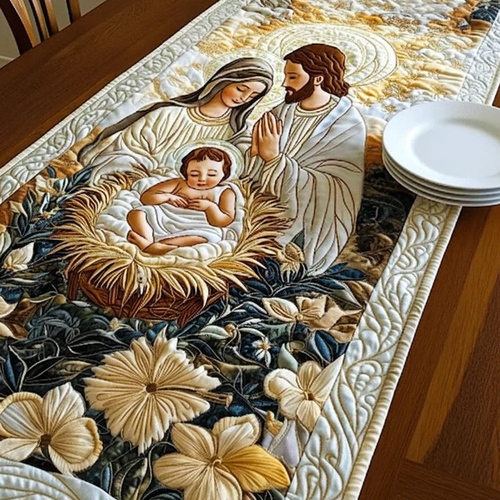 Quilted Tablecloth - Divine Nativity