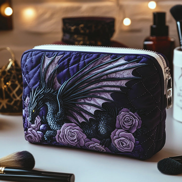 Quilted beauty case with elegant flower NCU0DV7744