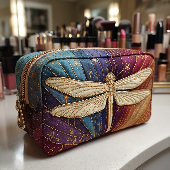 Quilted beauty case with dragonfly NCU0DK10232