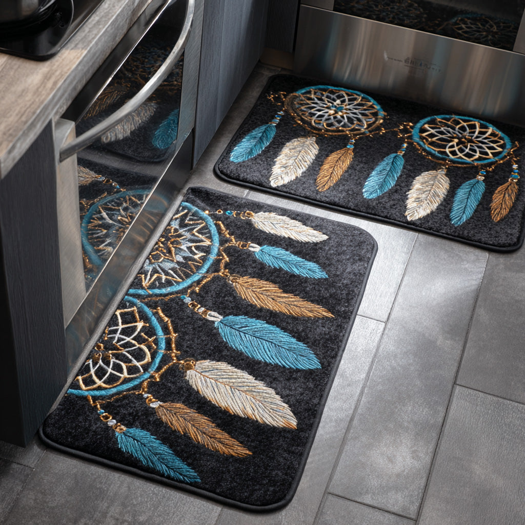 Non-slip kitchen rug with dreamcatcher and sky NCU0TD1432