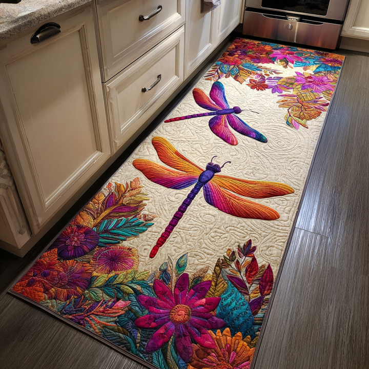 Non-slip kitchen rug with delicate dragonfly NCU0DK10928