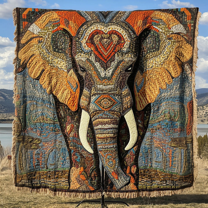 Woven Safari Elephant Blanket NCU0PT7313