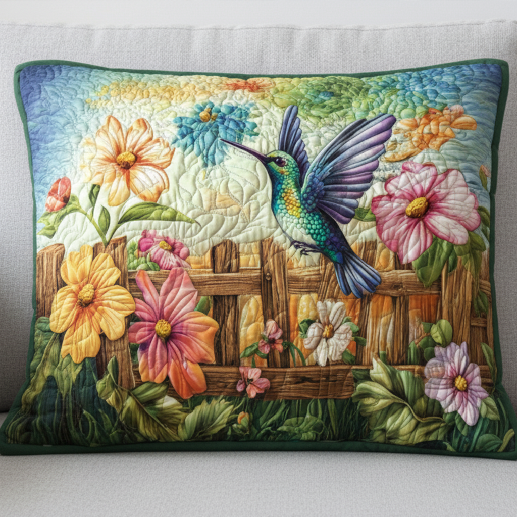 Quilted cushion cover in elegant emerald color NCU0NT10579