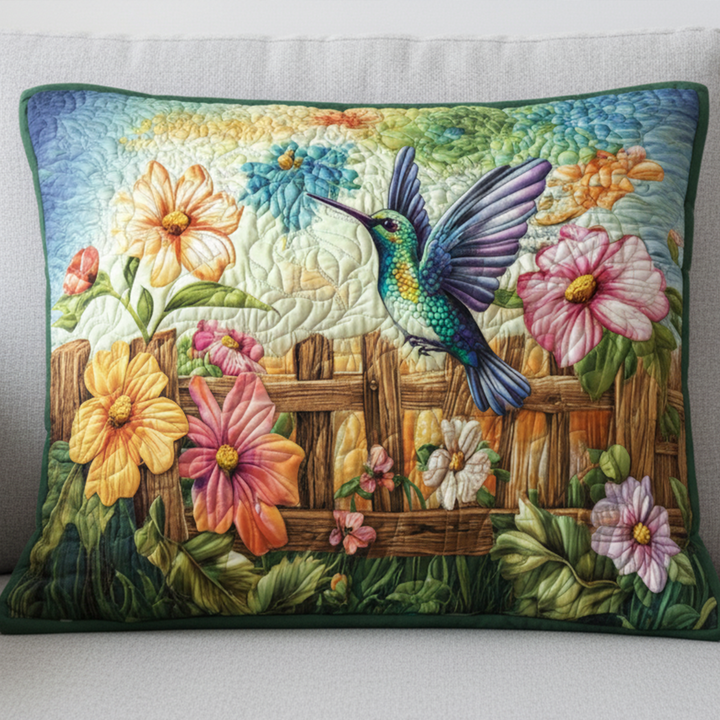 Quilted cushion cover in elegant emerald color NCU0NT10579