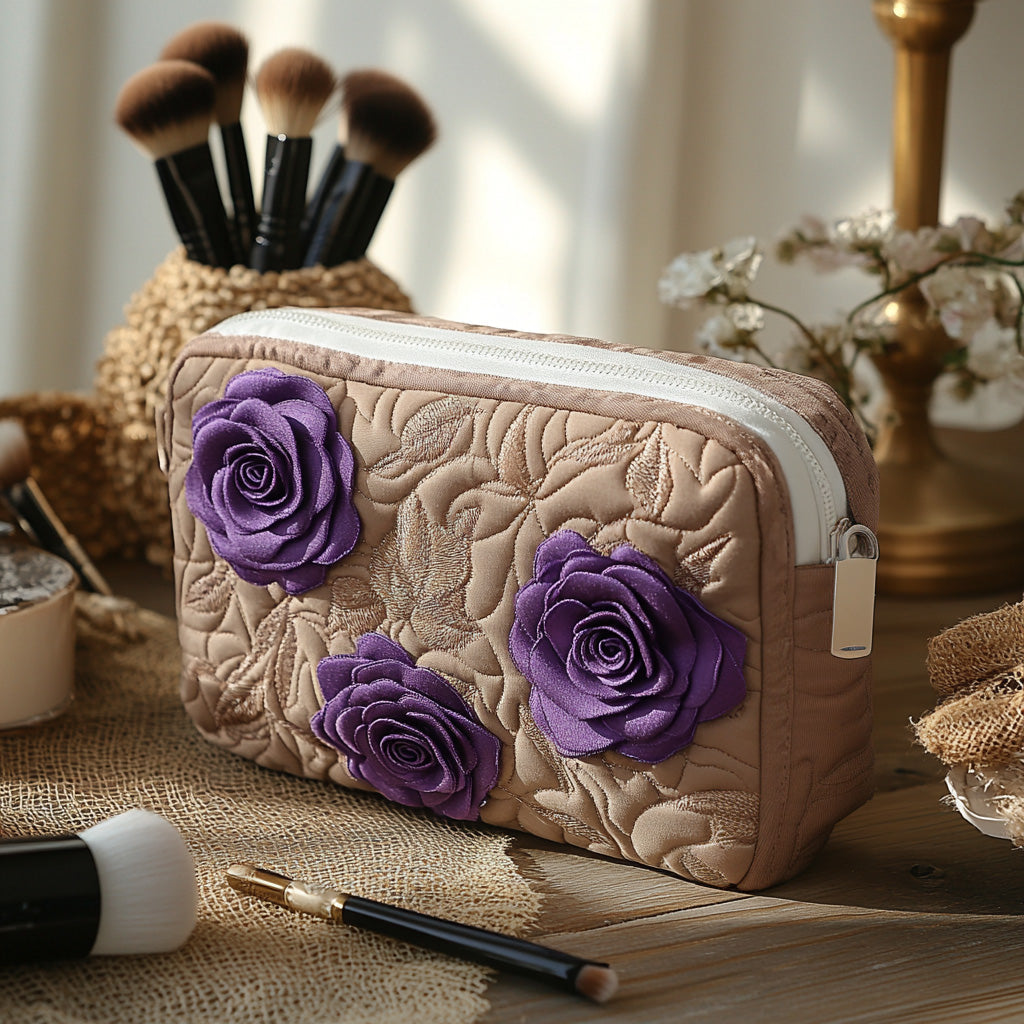 Quilted beauty case with enchanted rose NCU0DV7742