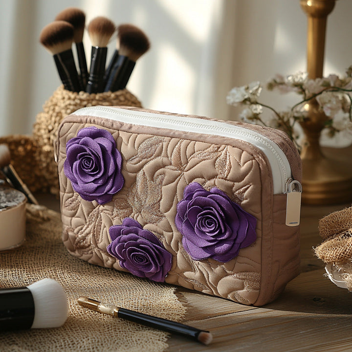Quilted beauty case with enchanted rose NCU0DV7742
