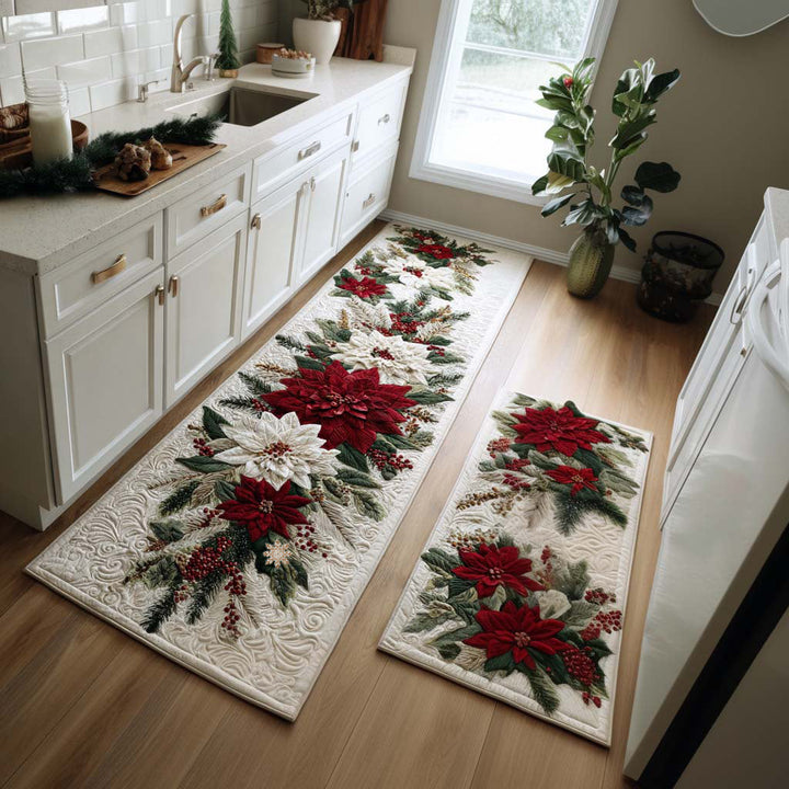 Non-slip Christmas kitchen rug with festive joy NCU0NT10914