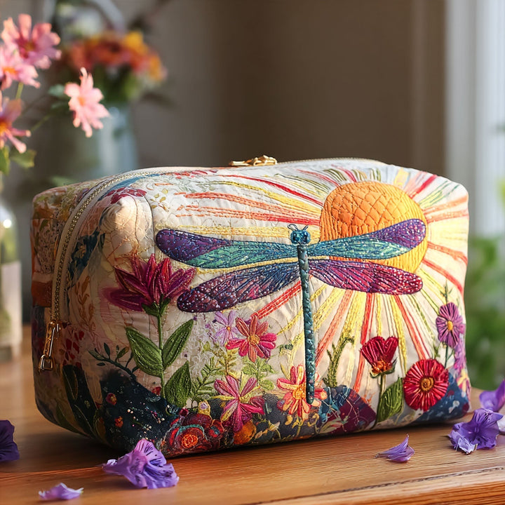 Quilted beauty case with delicate flight NCU0PT9340