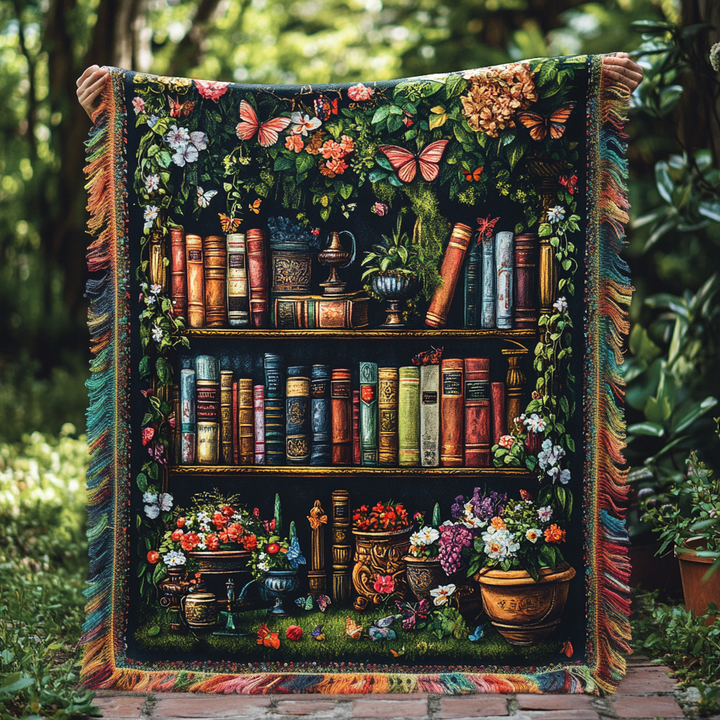 Woven Blanket for Floral Bookshelf NCU0DV3874