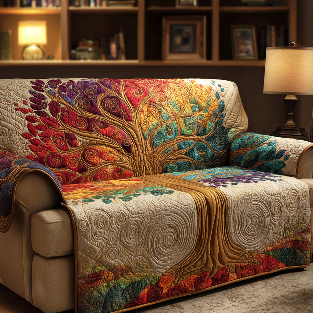 Quilted sofa cover with floral dawn NCU0TV580