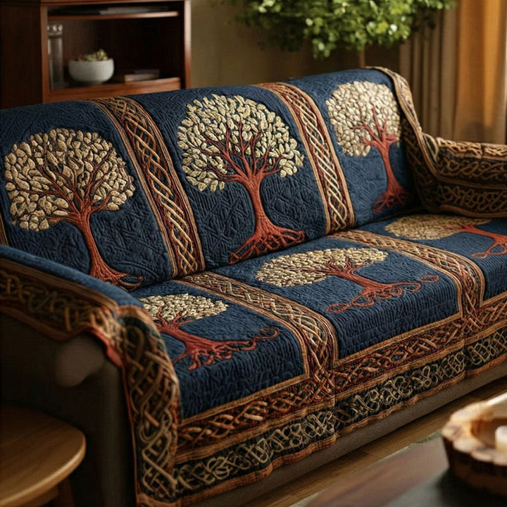 Quilted Sofa Cover with Tree of Life NCU0VT368