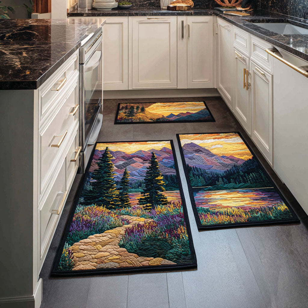 Non-slip kitchen rug with forest path NCU0DK11685
