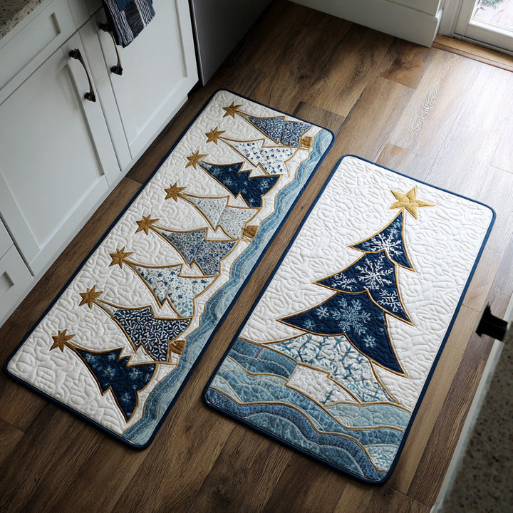 Winter Non-Slip Kitchen Mat with Snow-Covered Tree NCU0TD1719