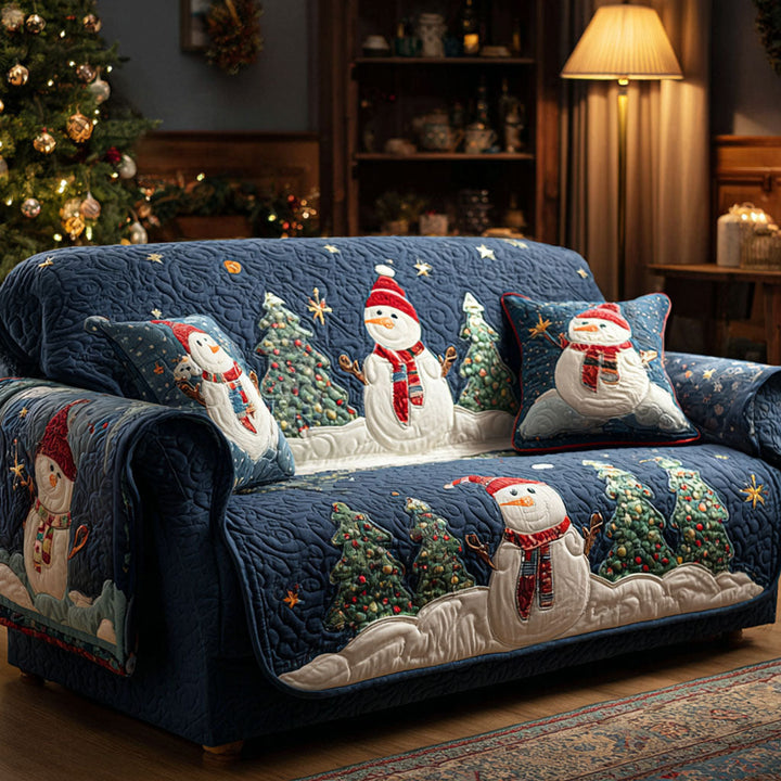 Quilted sofa cover with winter pattern NCU0TV795
