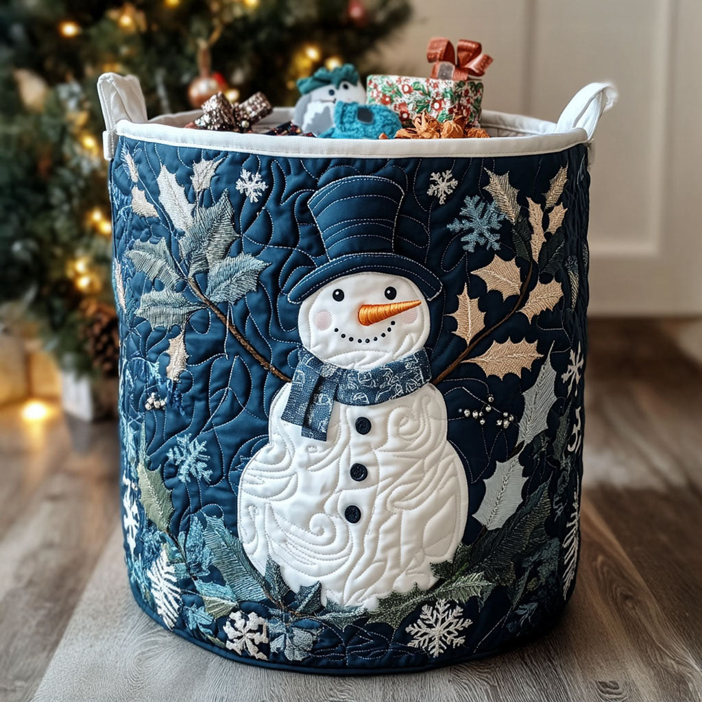 Quilted laundry basket with Christmas pattern NCU0QN032
