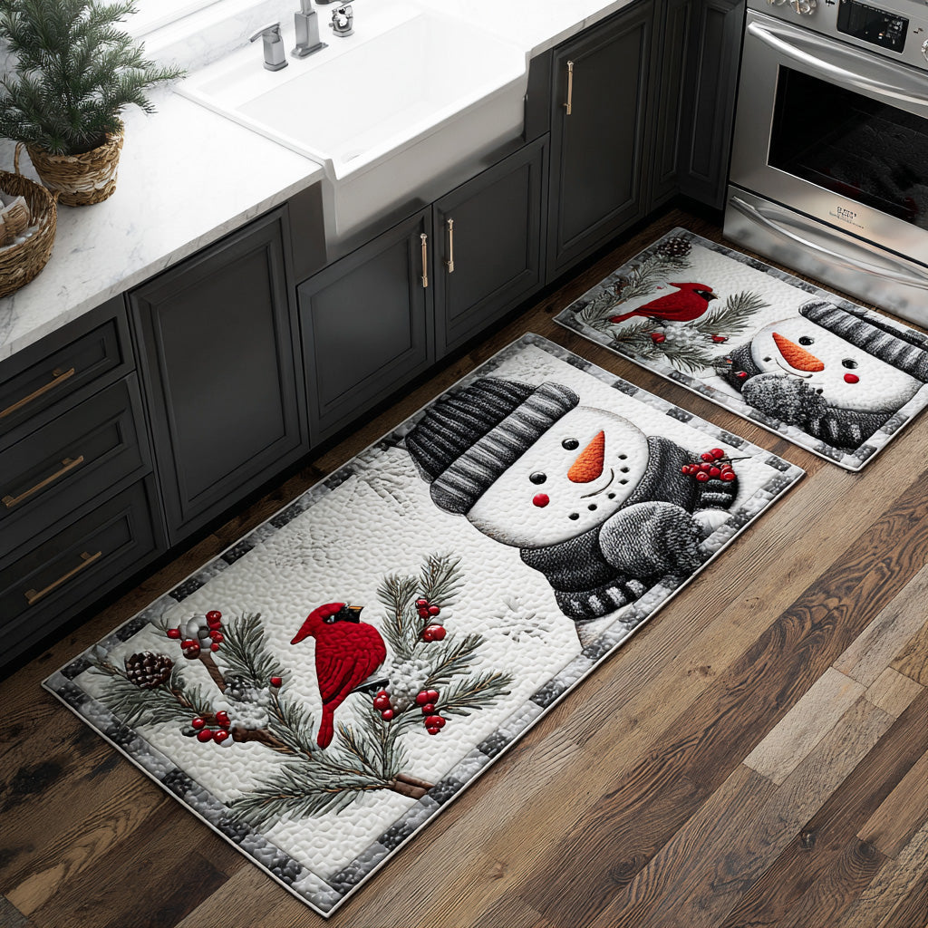 Non-slip winter kitchen rug with chilly morning design NCU0TD1692