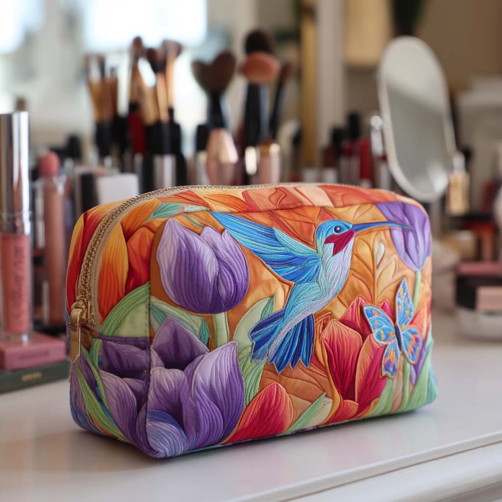 Quilted beauty case with bright garden NCU0NT10161