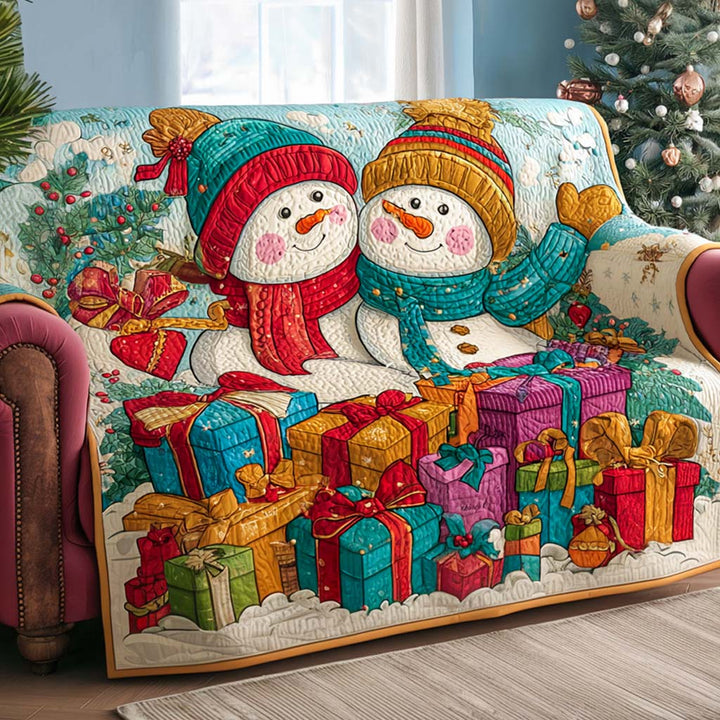 Quilted sofa cover with Christmas pattern NCU0VT325