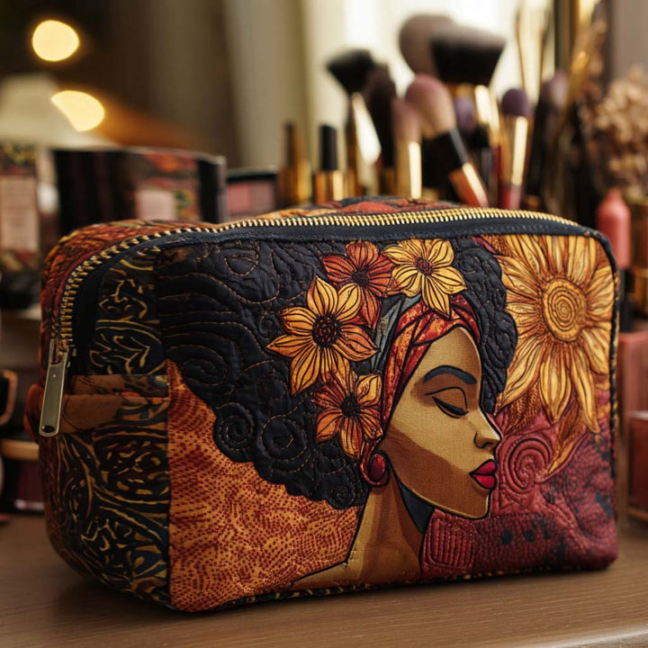 Quilted beauty case with golden crown NCU0NT10376