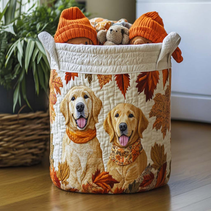 Quilted laundry basket with floral pattern NCU0NNT1338