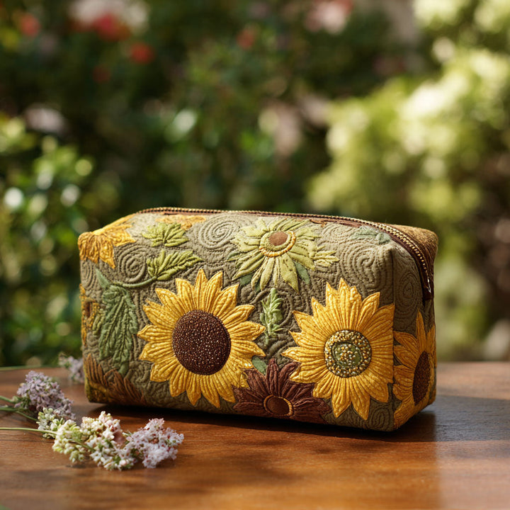 Quilted beauty case with golden field NCU0PT9256