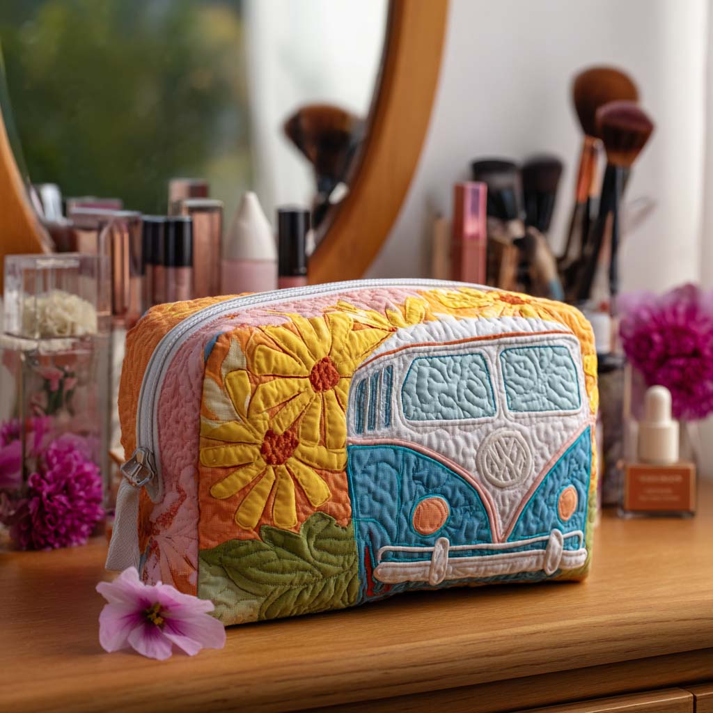 Quilted beauty case with golden horizon NCU0PT9429