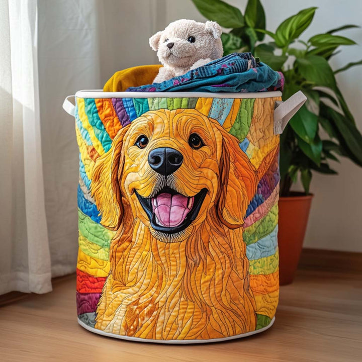 Quilted laundry basket with Golden Retriever NCU0QN013
